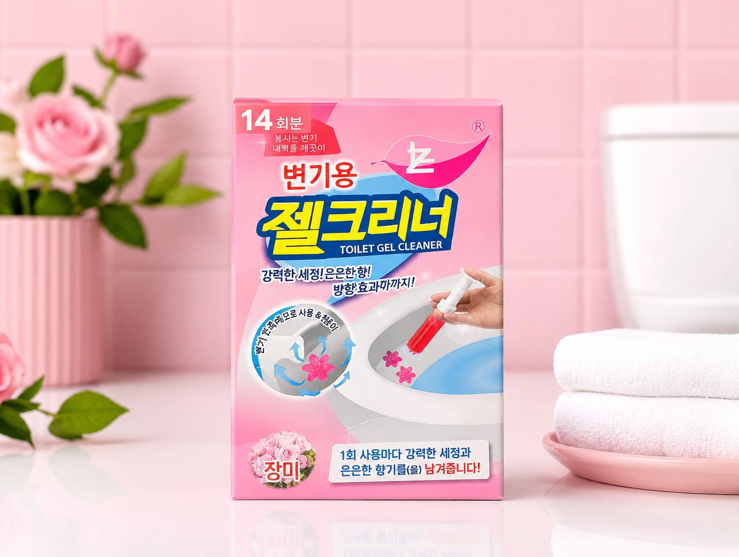 Rose Toilet Gel Cleaner Stamps
