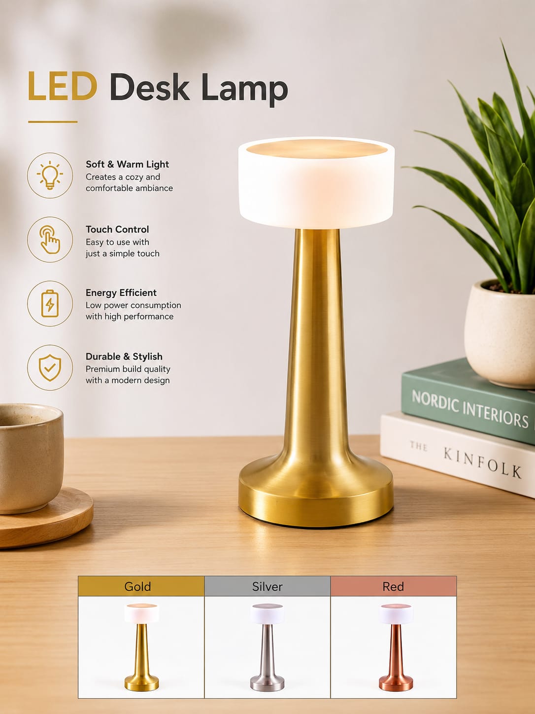 Modern Touch LED Table Lamp